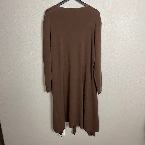 Stictch Drop Oversized Brown Tie Cardigan Size Extra Large - Picture 6 of 7